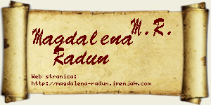 Magdalena Radun vizit kartica